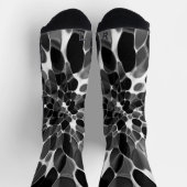 Schwarz-weiß-Tie-Dye Socken (Oben)