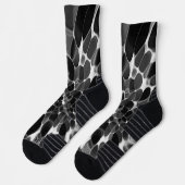 Schwarz-weiß-Tie-Dye Socken (Links)