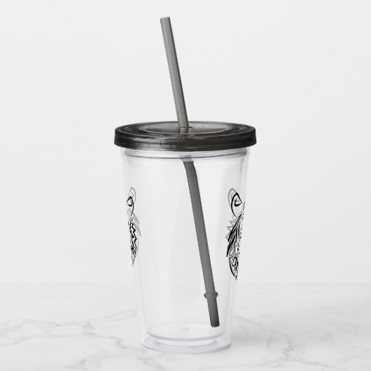 Schwarz-Weiß-Tiger Acryltrinkbecher (Links)