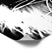 Schwarz-Weiß-Tiger-Augen Poster (Ecke)