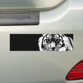 Schwarz-Weiß-Tiger Autoaufkleber (Auf Auto)