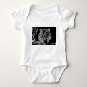 Schwarz-Weiß-Tiger Baby Strampler