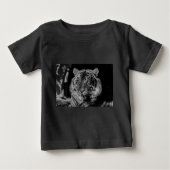Schwarz-Weiß-Tiger Baby T-shirt (Vorderseite)