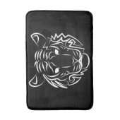 Schwarz-Weiß-Tiger Badematte (Vorderseite Vertikal)