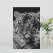 Schwarz-Weiß-Tiger Briefpapier (Stehend Vorderseite)