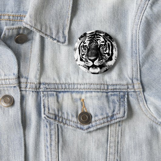 Schwarz-Weiß-Tiger Button (Beispiel)