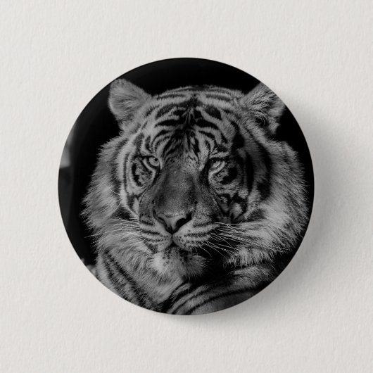 Schwarz-Weiß-Tiger Button (Vorderseite)