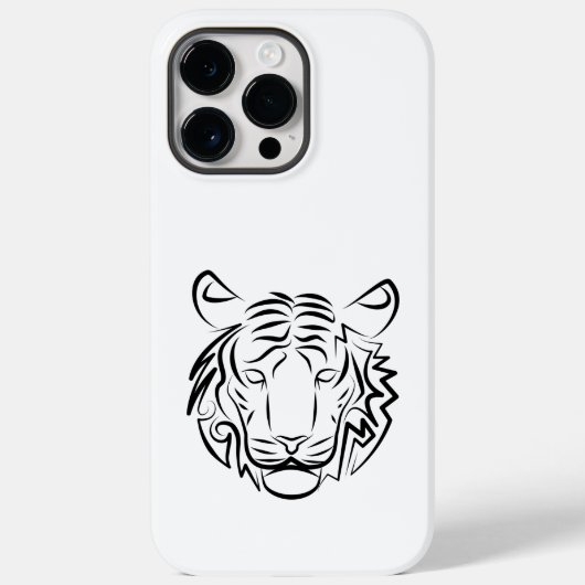 Schwarz-Weiß-Tiger Case-Mate iPhone Hülle (Rückseite)