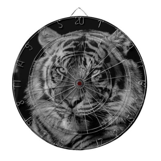 Schwarz-Weiß-Tiger Dartscheibe (vorne)