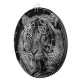 Schwarz-Weiß-Tiger Dartscheibe (Vorderseite rechts)