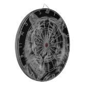 Schwarz-Weiß-Tiger Dartscheibe (Vorderseite Links)