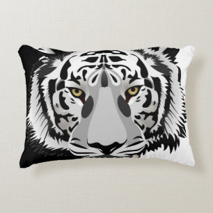 Schwarz Weiß Tiger Dekokissen