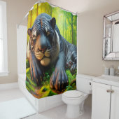 Schwarz-Weiß-Tiger Duschvorhang (Beispiel)