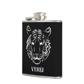 Schwarz-Weiß-Tiger Flachmann (Links)