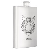 Schwarz-Weiß-Tiger Flachmann (Rechts)