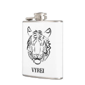 Schwarz-Weiß-Tiger Flachmann (Links)