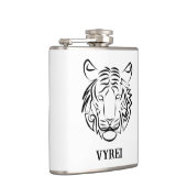 Schwarz-Weiß-Tiger Flachmann (Rechts)