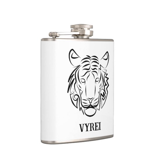 Schwarz-Weiß-Tiger Flachmann (Rechts)