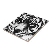 Schwarz-Weiß-Tiger Fliese (Seite)