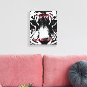 Schwarz-Weiß-Tiger geben nie Motivierend auf Leinwanddruck (Insitu (Wohnzimmer))