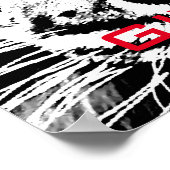 Schwarz-Weiß-Tiger geben nie Motivierend auf Poster (Ecke)