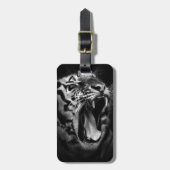 Schwarz-Weiß-Tiger Gepäckanhänger (Vorderseite vertikal)