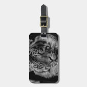 Schwarz-Weiß-Tiger Gepäckanhänger (Vorderseite vertikal)