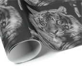 Schwarz-Weiß-Tiger Geschenkpapier (Rolleneckpunkt)