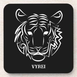 Schwarz-Weiß-Tiger Getränkeuntersetzer