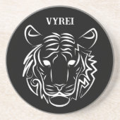 Schwarz-Weiß-Tiger Getränkeuntersetzer (Vorne)