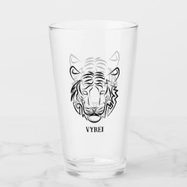 Schwarz-Weiß-Tiger Glas