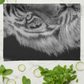 Schwarz-Weiß-Tiger Handtuch (Gefaltet)