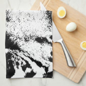 Schwarz-Weiß-Tiger Handtuch (Viertel Falte)