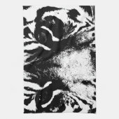Schwarz-Weiß-Tiger Handtuch (Vertikal)