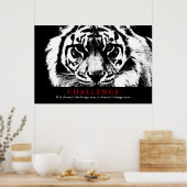 Schwarz-Weiß-Tiger Inspiration-Herausforderung Poster (Küche)