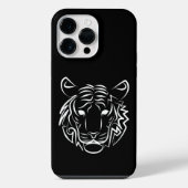 Schwarz-Weiß-Tiger iPhone Hülle (Rückseite)