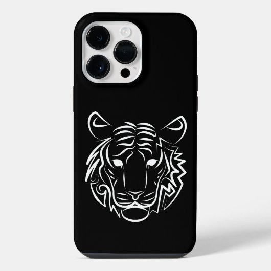 Schwarz-Weiß-Tiger iPhone Hülle (Rückseite)