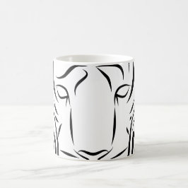 Schwarz-Weiß-Tiger Kaffeetasse