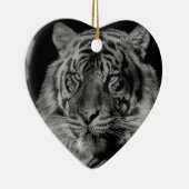 Schwarz-Weiß-Tiger Keramik Ornament (Rechts)