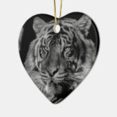 Schwarz-Weiß-Tiger Keramik Ornament (Links)