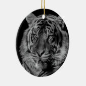 Schwarz-Weiß-Tiger Keramik Ornament (Rechts)