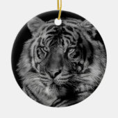 Schwarz-Weiß-Tiger Keramik Ornament (Vorne)