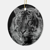 Schwarz-Weiß-Tiger Keramik Ornament (Links)