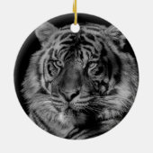 Schwarz-Weiß-Tiger Keramik Ornament (Hinten)