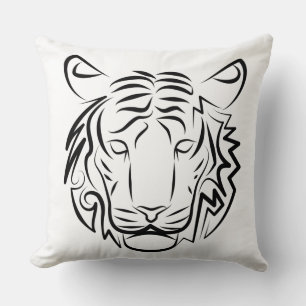 Schwarz-Weiß-Tiger Kissen