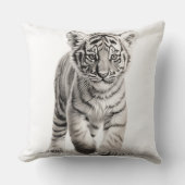 Schwarz-Weiß-Tiger-Kub-Quadratzoll Kissen (Vorderseite)
