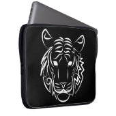 Schwarz-Weiß-Tiger Laptopschutzhülle (Vorne Rechts)