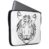 Schwarz-Weiß-Tiger Laptopschutzhülle (Vorne Rechts)