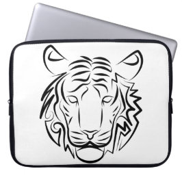 Schwarz-Weiß-Tiger Laptopschutzhülle