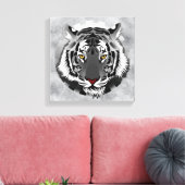 Schwarz-Weiß-Tiger Leinwanddruck (Insitu (Wohnzimmer))